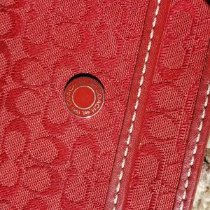 Red Coach card wallet